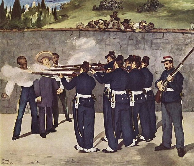 The execution of Maximilian I, Emperor of Mexico, June 19th, 1867 (Edouard Manet) (1832-1883) Kunsthalle Mannheim.